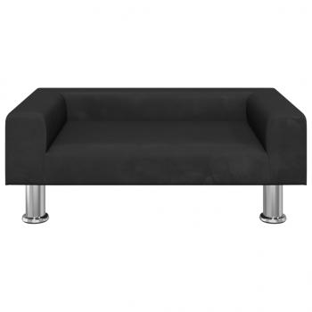 Hundebett Schwarz 70x45x26,5 cm Samt