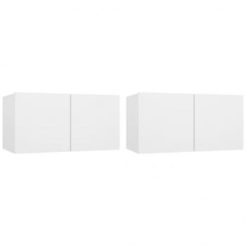 4-tlg. TV-Schrank-Set Weiß Holzwerkstoff