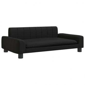 Hundebett Schwarz 90x53x30 cm Kunstleder