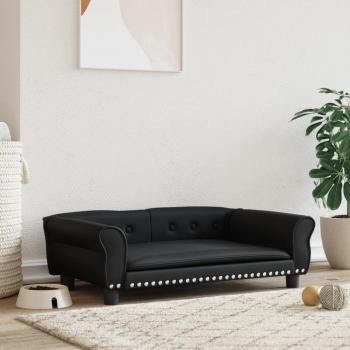 ARDEBO.de - Hundebett Schwarz 95x55x30 cm Kunstleder