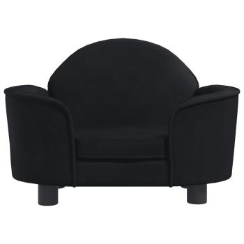Hundebett Schwarz 66x40x45 cm Samt
