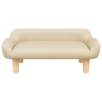 Hundebett Creme 70x40x24 cm Stoff