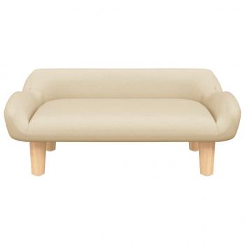 Hundebett Creme 70x40x24 cm Stoff