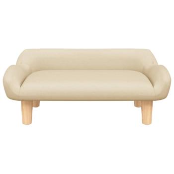 Hundebett Creme 70x40x24 cm Stoff