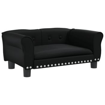 Hundebett Schwarz 70x45x30 cm Kunstleder