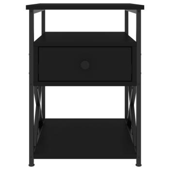 Nachttisch Schwarz 40x42x55 cm Holzwerkstoff
