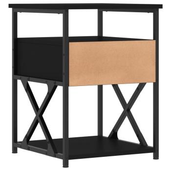 Nachttisch Schwarz 40x42x55 cm Holzwerkstoff