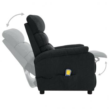 Massagesessel Dunkelgrau Stoff