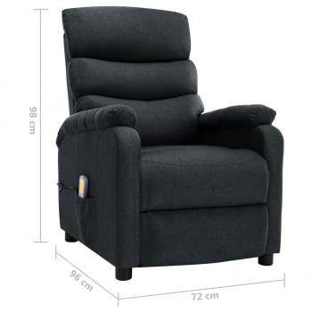 Massagesessel Dunkelgrau Stoff