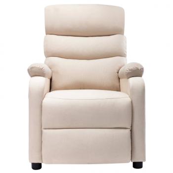 Massagesessel Creme Stoff