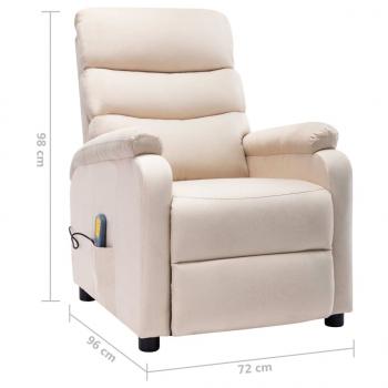 Massagesessel Creme Stoff