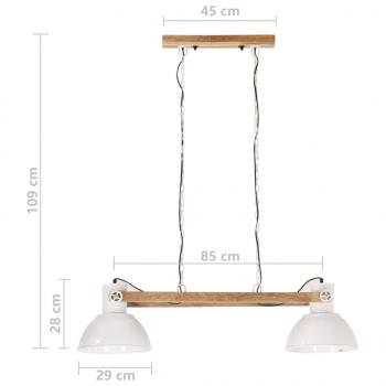 Hängelampe Industriestil 25 W Weiß 109 cm E27