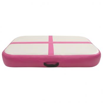 Aufblasbare Gymnastikmatte mit Pumpe 60x100x20 cm PVC Rosa