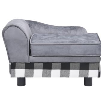 Hundesofa Grau 57x34x36 cm Plüsch