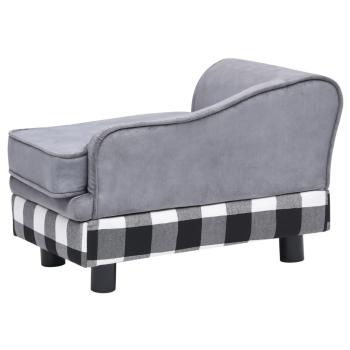 Hundesofa Grau 57x34x36 cm Plüsch