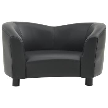 Hundesofa Schwarz 67x41x39 cm Kunstleder 