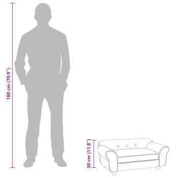 Hundesofa Braun 72x45x30 cm Plüsch 