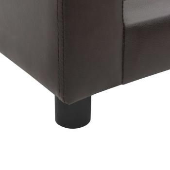 Hundesofa Braun 60x43x30 cm Plüsch und Kunstleder   