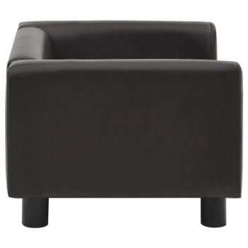Hundesofa Braun 60x43x30 cm Plüsch und Kunstleder   