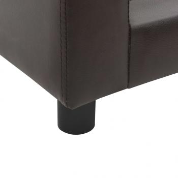 Hundesofa Braun 60x43x30 cm Plüsch und Kunstleder   