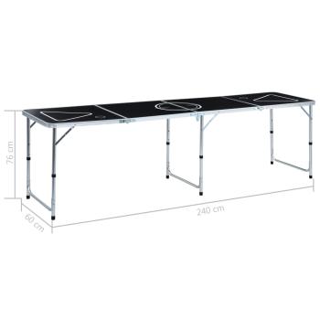 Bier-Pong-Tisch mit Tassen und Bällen Klappbar 240 cm
