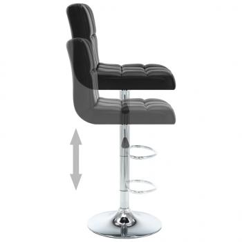 Barhocker 2 Stk. Schwarz Kunstleder 