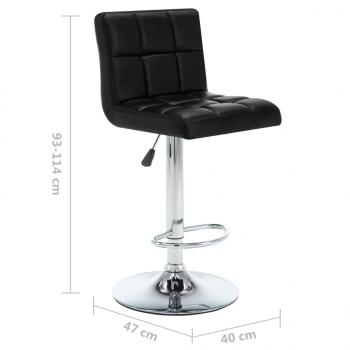 Barhocker 2 Stk. Schwarz Kunstleder 