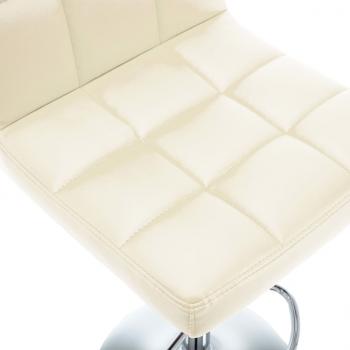 Barhocker 2 Stk. Creme Kunstleder