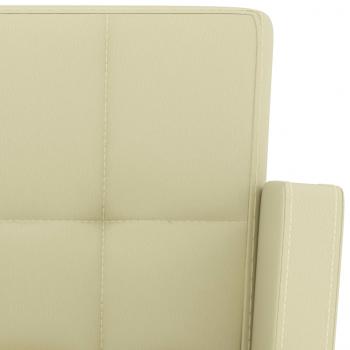 Barhocker 2 Stk. Creme Kunstleder