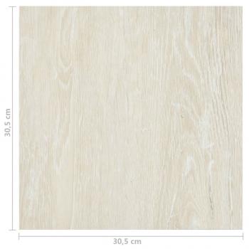 PVC-Fliesen Selbstklebend 55 Stk. 5,11 m² Creme