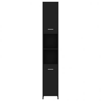 Badezimmerschrank Schwarz 30x30x183,5 cm Holzwerkstoff