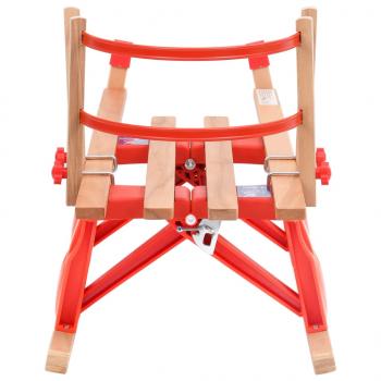  Klappschlitten mit Rückenlehne 119 cm Holz  