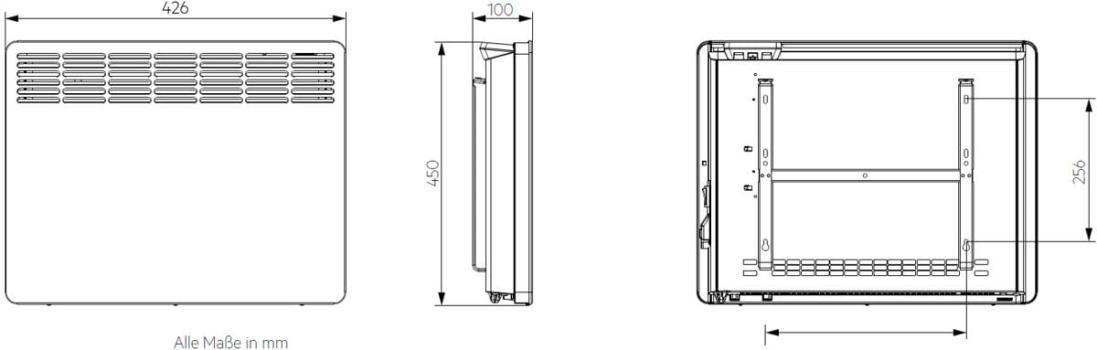 AEG WKL 1005 Wandkonvektor, 1000 W, LC-Display, Wochentimer, weiß (236533)