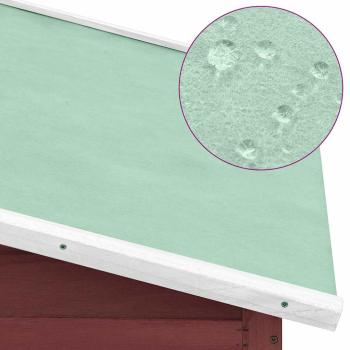 Hühnerstall mit Legenest Mokkabraun und Weiß Tanne Massivholz 