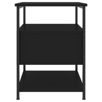 ARDEBO.de - Nachttisch Schwarz 40x42x56 cm Holzwerkstoff