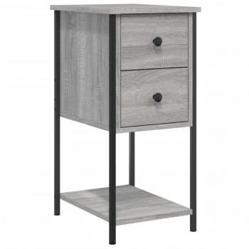 Nachttisch Grau Sonoma 32x42x70 cm Holzwerkstoff