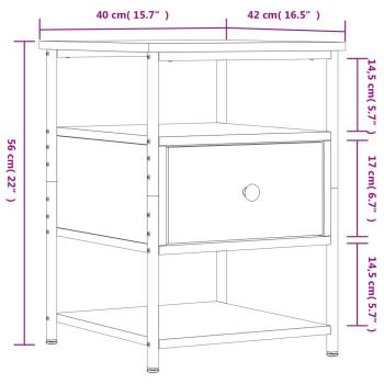 Nachttisch Braun Eichen-Optik 40x42x56 cm Holzwerkstoff
