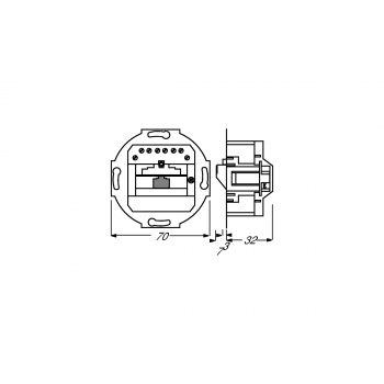 Busch-Jaeger 0213 UAE-Anschlussdose, 1 Steckbuchse, 8-polig (2CKA000230A0227)