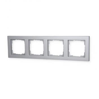 Gira 021425 Abdeckrahmen, 4fach, Farbe Alu, E2