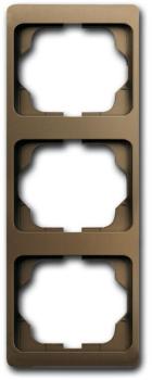 ARDEBO.de Busch-Jaeger 1733 KA-21 Abdeckrahmen, 3-fach, senkrecht, Busch alpha exclusive, bronze