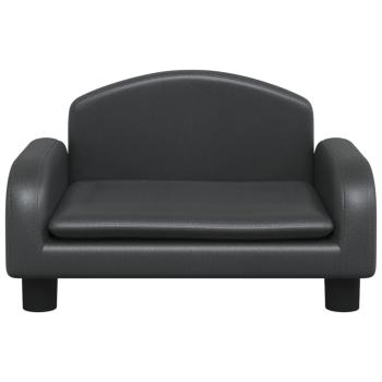 Hundebett Schwarz 50x40x30 cm Kunstleder
