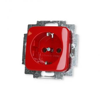Busch-Jaeger 20 EUC-217-101 SCHUKO Steckdosen-Einsatz, Reflex Si, rot (2CKA002011A6253)