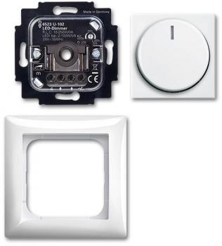 ARDEBO.de Busch-Jaeger 6523 UJ-914-102 Drehdimmer LED, Busch-balance Si, Komplettset, alpinweiß (2CKA006512A0349)