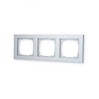 Gira 021325 Abdeckrahmen, 3fach, Farbe Alu, E2