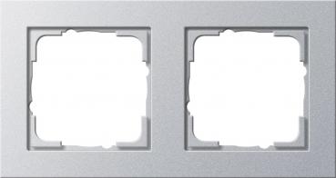 ARDEBO.de Gira 021225 Abdeckrahmen, 2fach, System 55 E2, Farbe alu