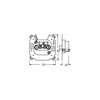 Busch-Jaeger 0230-101 Antennensteckdosen-Einsatz, 2 Anschlüsse/Stichdose (2CKA000230A0250)