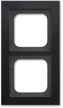 ARDEBO.de Busch-Jaeger 1722-275 Abdeckrahmen, Axcent, 2-fach Rahmen, schwarz matt (2CKA001754A4704)