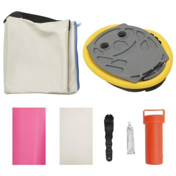 Aufblasbare Gymnastikmatte mit Pumpe 100x100x10 cm PVC Rosa