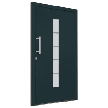 Haustür Aluminium und PVC Anthrazit 110x210 cm  