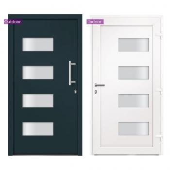 Haustür Aluminium und PVC Anthrazit 100x210 cm